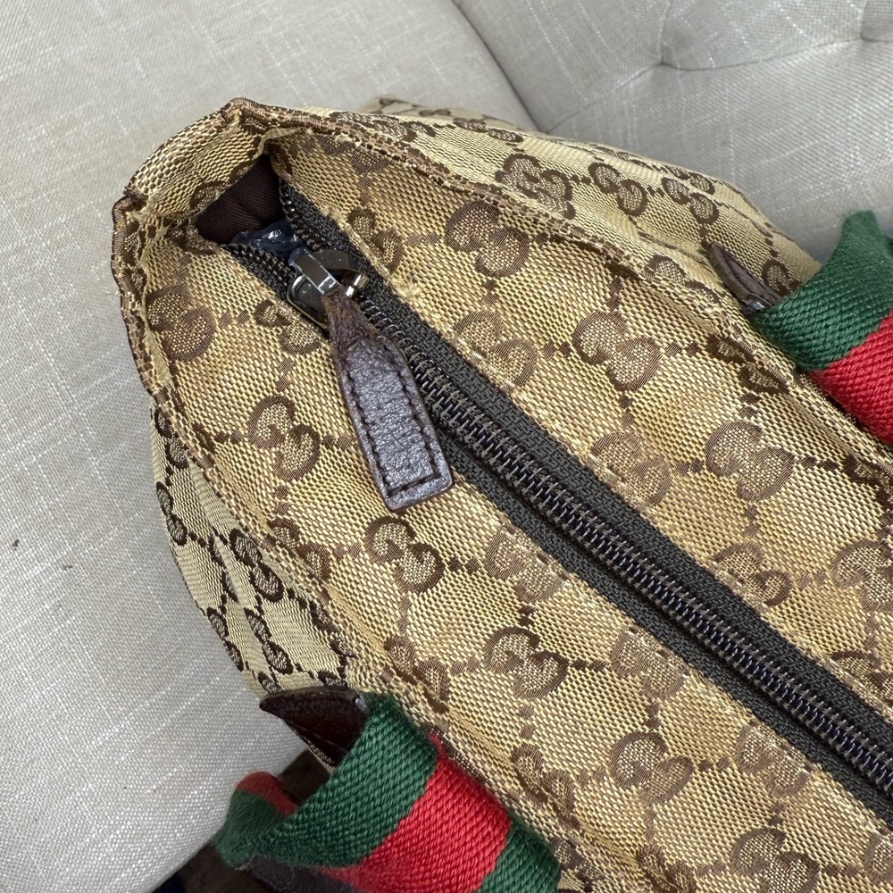 Authentic Gucci Sherry Line Tote Bag Shopper brown monogram canvas large - Picture 14 of 16